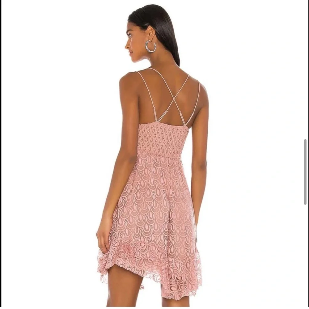FREE PEOPLE Adelle ballet rose‎ burnout slip dress